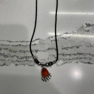 Bear claw mood necklace